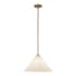 Alora Lighting Serena 14" Wide Pendant Aged Brass / Opal Glass