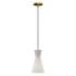 Alora Lighting Betty 9" Wide Mini Pendant Aged Gold / Opal Glass