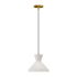 Alora Lighting Betty 12" Wide Pendant Aged Gold / Opal Glass