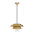 Alora Lighting Tetsu 16" Wide Pendant Brushed Gold / Clear Glass
