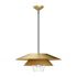 Alora Lighting Tetsu 20" Wide Pendant Brushed Gold / Clear Glass