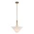 Alora Lighting Bridgette 16" Wide Pendant Brushed Gold / Folded White