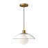 Alora Lighting Francesca 12" Wide Pendant with Clear Glass Shade Aged Gold