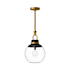 Alora Lighting Copperfield 12" Wide Pendant with Clear Glass Shade Aged Gold
