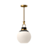 Alora Lighting Copperfield 12" Wide Pendant with Opal Glass Shade Aged Gold