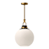 Alora Lighting Copperfield 16" Wide Pendant with Opal Glass Shade Aged Gold