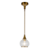 Alora Lighting Hazel 7" Wide Mini Pendant with Clear Glass Shade Aged Gold