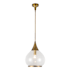Alora Lighting Hazel 14" Wide Pendant with Clear Glass Shade Aged Gold