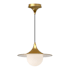 Alora Lighting Fuji 13" Wide Pendant with Opal Glass Shade Brushed Gold