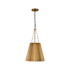 Alora Lighting Plisse 12" Wide Pendant Aged Gold