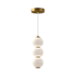 Alora Lighting Bijou 7" Wide 3000K LED Mini Pendant with Matte Opal Glass Shades Aged Gold