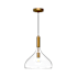 Alora Lighting Belleview 12" Wide Pendant with Clear Glass Shade Aged Gold