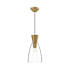 Alora Lighting Arlo 7" Wide Mini Pendant with Clear Glass Shade Brushed Gold