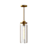 Alora Lighting Belmont 6" Wide Mini Pendant with Clear Water Glass Shade Aged Gold