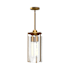 Alora Lighting Belmont 3 Light 7" Wide Mini Pendant with Clear Water Glass Shade Aged Gold