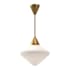 Alora Lighting Nora 14" Wide Pendant with Opal Glass Shade Aged Gold