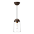 Alora Lighting Emil 6" Wide Mini Pendant Aged Gold / Walnut