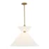 Alora Lighting Chapelle 22" Wide Pendant with Linen Shade Aged Gold
