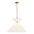 Alora Lighting Chapelle 22" Wide Pendant with Linen Shade Aged Gold