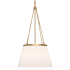Alora Lighting Speakeasy 18" Wide Pendant with Linen Shade Aged Gold