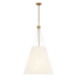 Alora Lighting Manila 3 Light 23" Wide Pendant with Linen Shade Aged Gold
