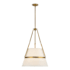 Alora Lighting Oliver 18" Wide Pendant with Linen Shade Aged Gold