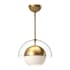 Alora Lighting Lucy 12" Wide Pendant with Opal Glass Shade Brushed Gold