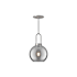 Alora Lighting Soji 8" Wide Mini Pendant with Smoked Glass Shade Brushed Nickel