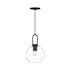 Alora Lighting Soji 8" Wide Mini Pendant with Clear Glass Shade Matte Black