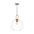 Alora Lighting Soji 10" Wide Mini Pendant with Clear Glass Shade Aged Gold