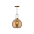 Alora Lighting Soji 10" Wide Mini Pendant with a Copper Glass Shade Aged Gold