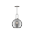 Alora Lighting Soji 10" Wide Mini Pendant with Smoked Glass Shade Brushed Nickel