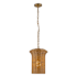 Alora Lighting Kai 11" Wide Pendant with Rattan Shade Brushed Gold