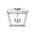 Alora Lighting Manor 4 Light 17" Wide Semi-Flush Ceiling Fixture Polished Chrome