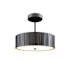 Alora Lighting Kensington 2 Light 12" Wide Semi-Flush Drum Ceiling Fixture Urban Bronze