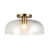 Alora Lighting Sylvia 12" Wide Semi-Flush Ceiling Fixture Brushed Gold / Clear Glass