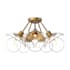 Alora Lighting Francesca 5 Light 20" Wide Semi-Flush Ceiling Fixture with Clear Glass Shades Aged Gold