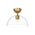 Alora Lighting Jude 12" Wide Semi-Flush Ceiling Fixture with Clear Glass Shade Brushed Gold