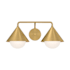 Alora Lighting Remy 2 Light 18" Wide Vanity Light Brushed Gold / Opal Glass