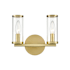 Alora Lighting Revolve 2 Light 10" Wide Bathroom Vanity Light Natural Brass