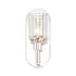 Alora Lighting Lucian 9" Tall Wall Sconce Clear Crystal / Polished Nickel