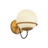 Alora Lighting Alba 9" Tall Bathroom Sconce Aged Brass / Opal Glass