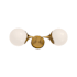 Alora Lighting Nouveau 2 Light 19" Tall Bathroom Sconce with Opal Glass Shades Aged Gold