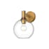 Alora Lighting Castilla 12" Tall Bathroom Sconce with Clear Glass Shade Aged Gold