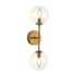 Alora Lighting Cassia 2 Light 7" Tall Bathroom Sconce Aged Brass / Clear Glass