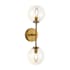 Alora Lighting Cassia 20" Tall Bathroom Sconce Aged Brass / Clear Glass