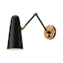 Alora Lighting Daniel 11" Tall Wall Sconce Matte Black / Aged Gold