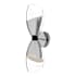 Alora Lighting Capri 2 Light 19" Tall Wall Sconce with Clear Glass Shades Chrome