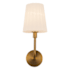 Alora Lighting Plisse 18" Tall Wall Sconce with Opal Glass Shade Aged Gold