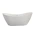 Altair Alana 70" Free Standing Acrylic Soaking Tub with Center Drain, Drain Assembly, and Overflow White
